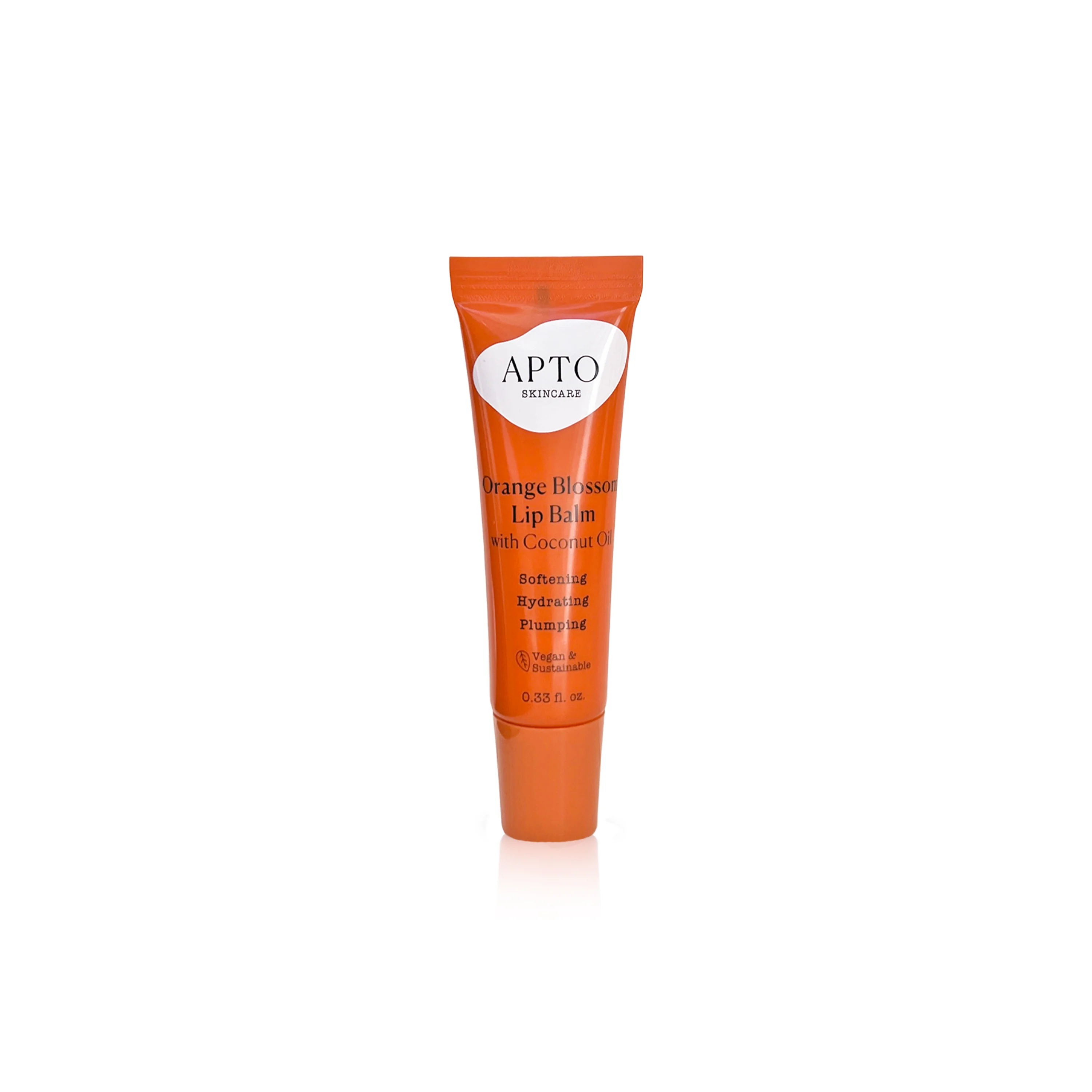 Durable APTO Skincare Orange Blossom Lip Balm with Coconut Oil Pocket Lip Moisturizer Eco-Friendly