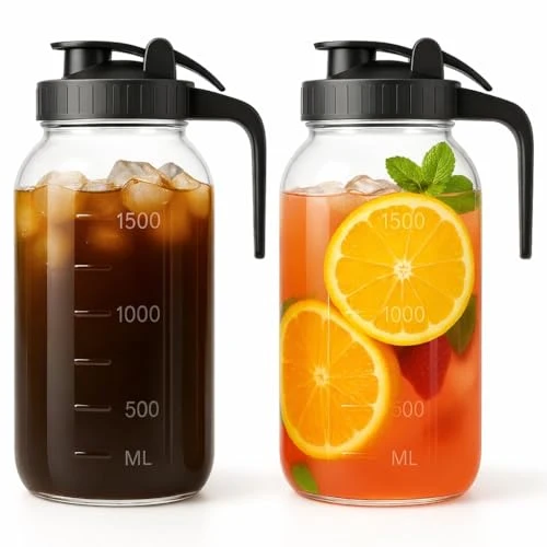Clean Mason Jar Pitcher Set of 2 2 Count Optimized