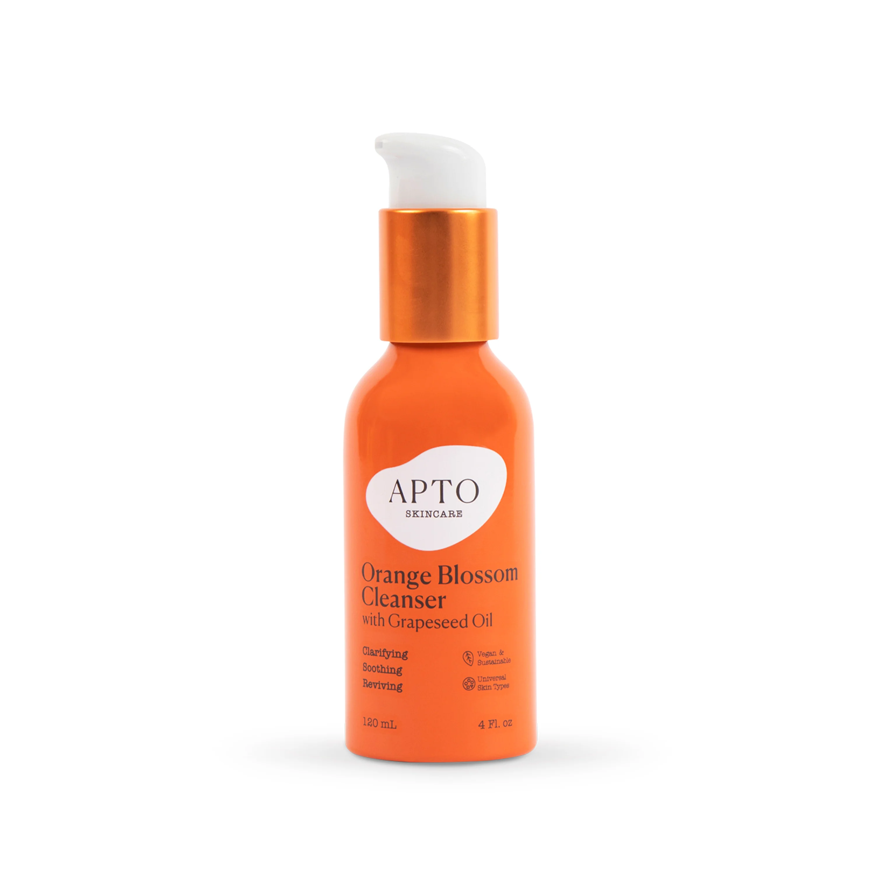 Quality APTO Skincare Orange Blossom Cleanser with Grapeseed Oil Lightly Foaming Face Wash Smooth