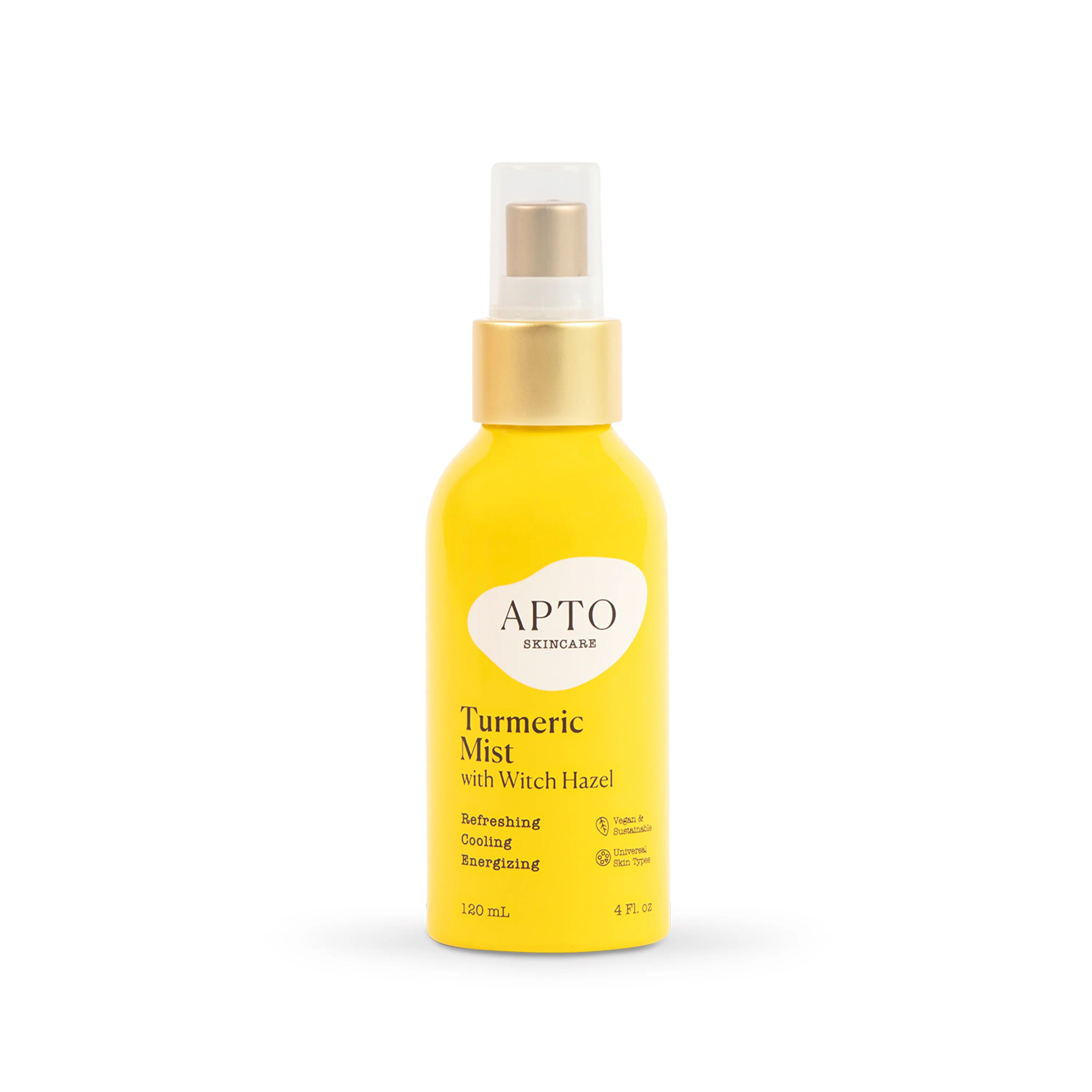 Recyclable APTO Skincare Turmeric Mist with Witch Hazel Reviving Brightening Facial Spritz Detailed