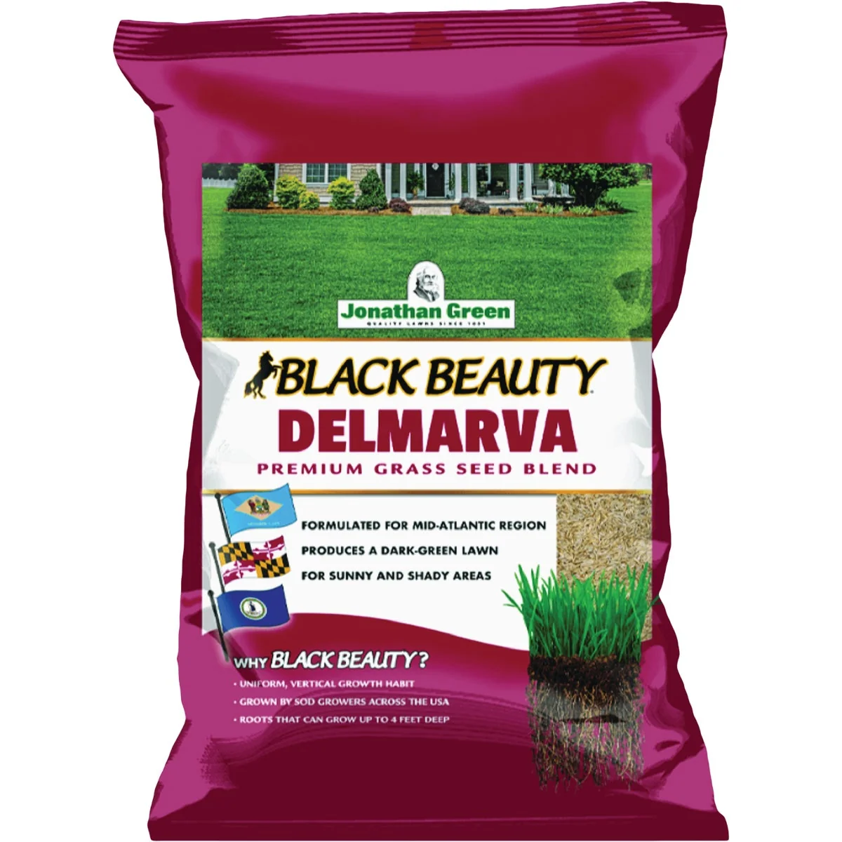 Genuine Jonathan Green Black Beauty Delmarva 7 Lb. 2150 Sq. Ft. Coverage Tall Fescue Grass Seed Proven
