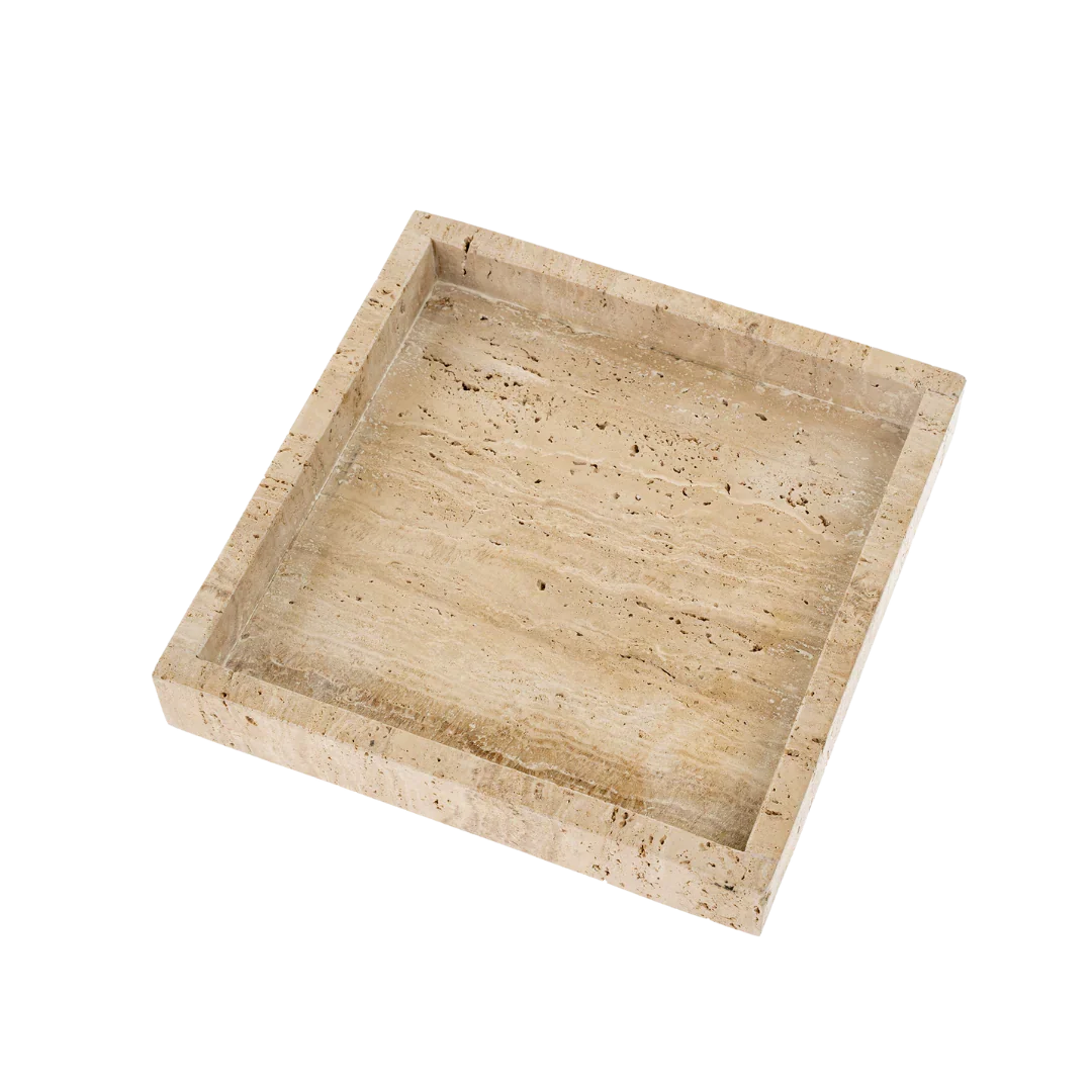 Reliable Square Travertine Tray Exceptional