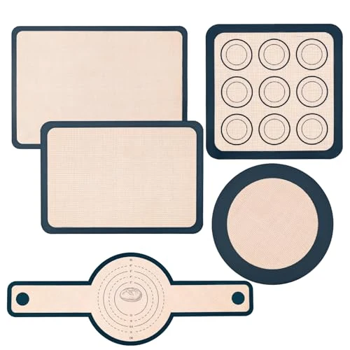 Trusted Silicone Baking Mat 5 Count Easy-to-Use