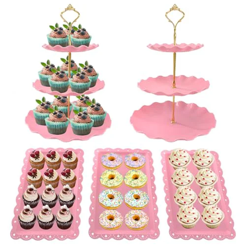 Quality 5 Pcs Dessert Table Display Set Environmentally Friendly