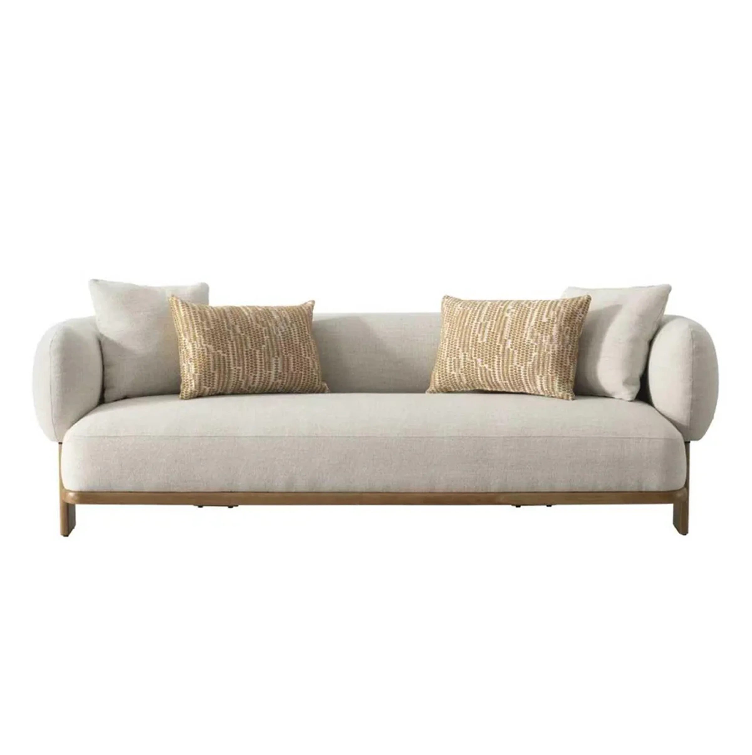 Secure Odense 3-Seater Sofa with 4 Toss Pillows Durable