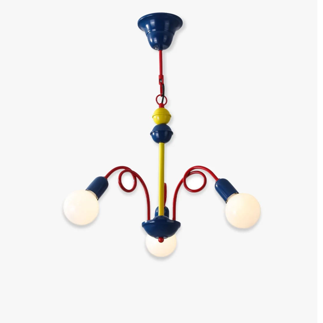Unique Modern Red Yellow Blue Chandelier Recyclable