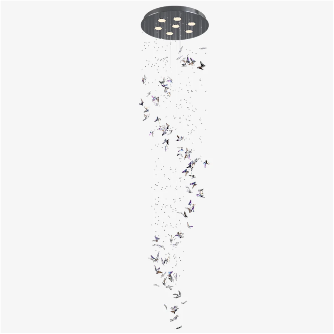 Convenient Modern Crystal Butterfly Chandelier Reusable