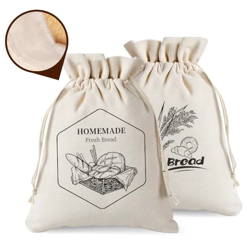 Luxury 2 Pack of Bread Bags for Homemade Bread 2 Count Next-Generation