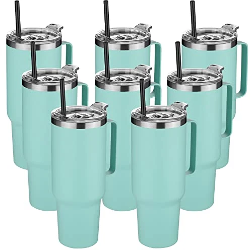 Artisan 40 oz Stainless Steel Tumbler with Handle 8 Count Lightweight
