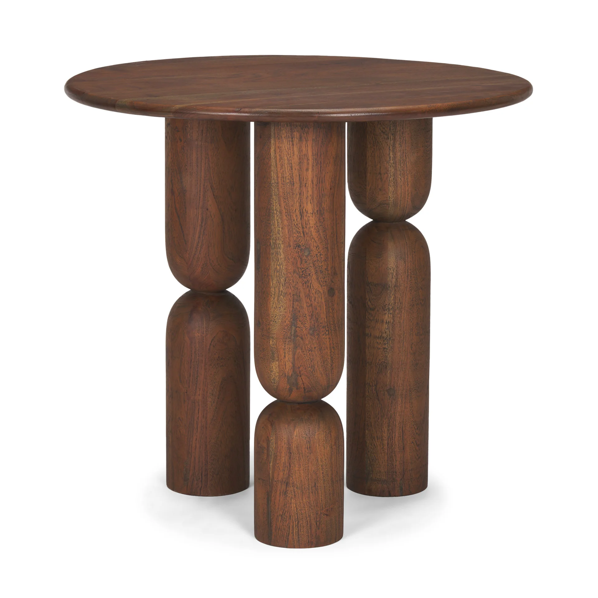 Enhanced Sonel Pedestal Acacia Wood Table Minimalist