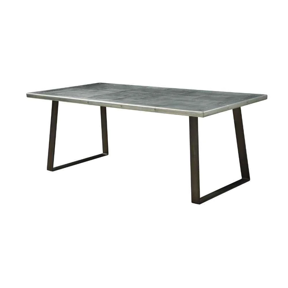 Enhanced Kaylia - Dining Table - Aluminum Gunmetal Modern