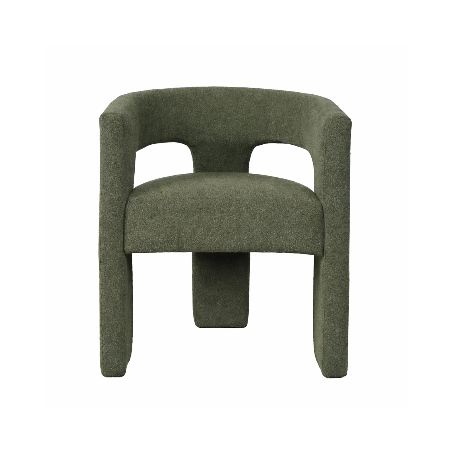 Minimalist Sven Upholstered Dining Chair in Bouclé Fabric Eco-Friendly