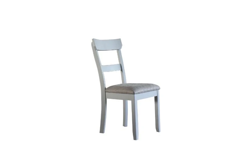 Selected House Marchese - Side Chair Set of 2 - Two Tone Gray Fabric Pearl Gray Fine