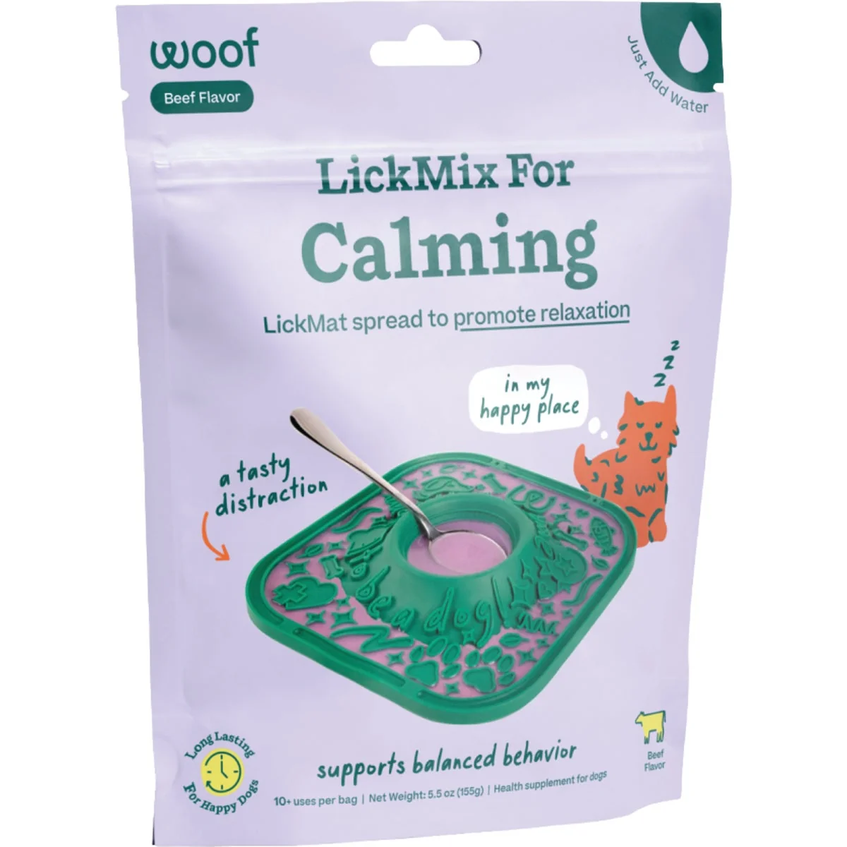 Contemporary Woof LickMat LickMix 5.5 Oz. Calming Recipe Meal Topper High-End