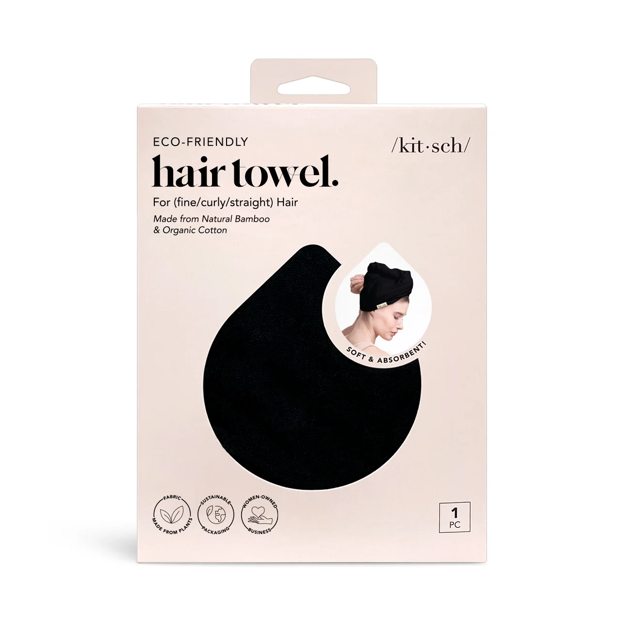 Casual Kitsch Eco-Friendly Hair Towel Flexible