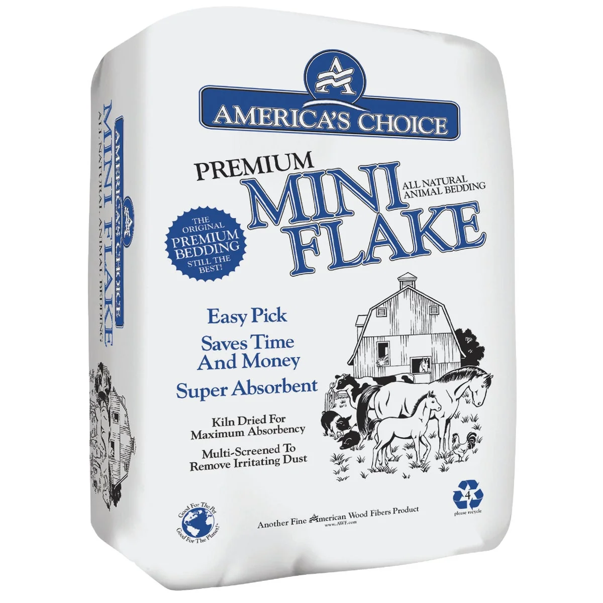 Premium Material America's Choice 3.5 Cu. Ft. Pine Mini Flake Animal Bedding Stall Shavings First-Class