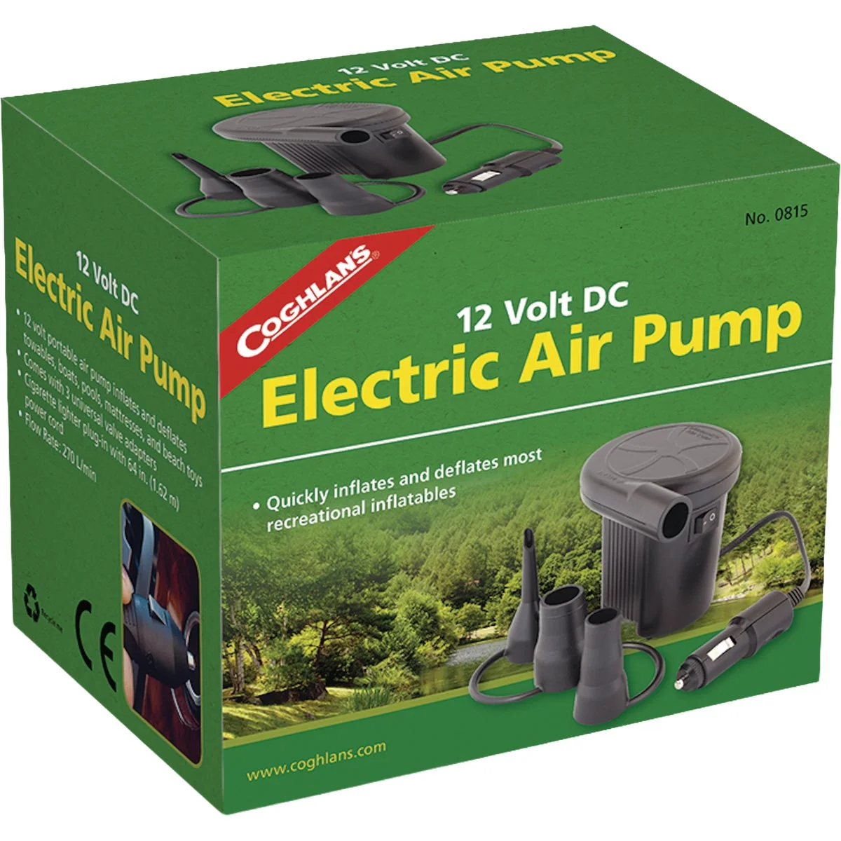 Responsible Coghlans 12V DC Electric Air Pump Recyclable