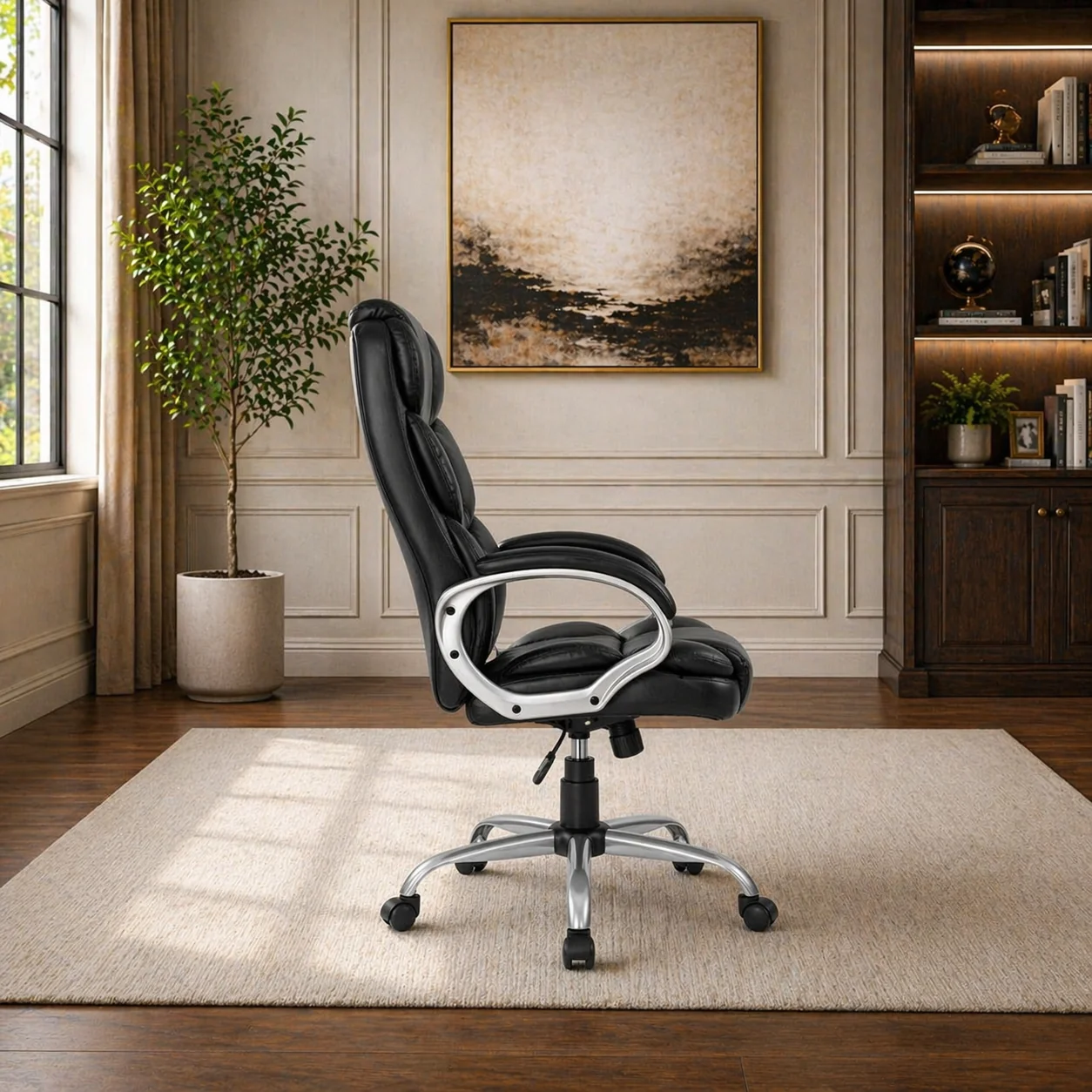 Pure 62 Executive Desk Ergonomic Office Chair Set with Drawers Cabinet Authentic