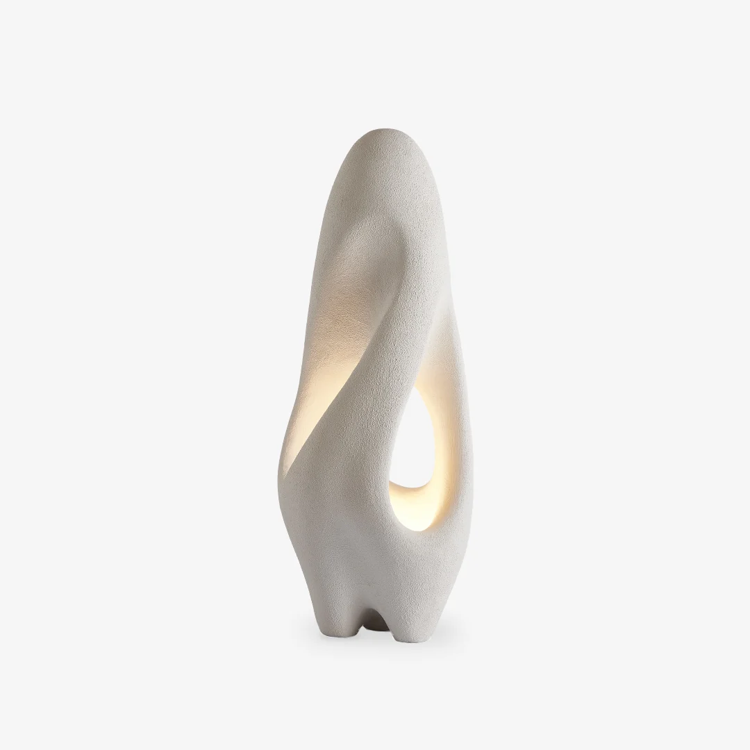 Smooth Wabi-Sabi White Floor Lamp Casual