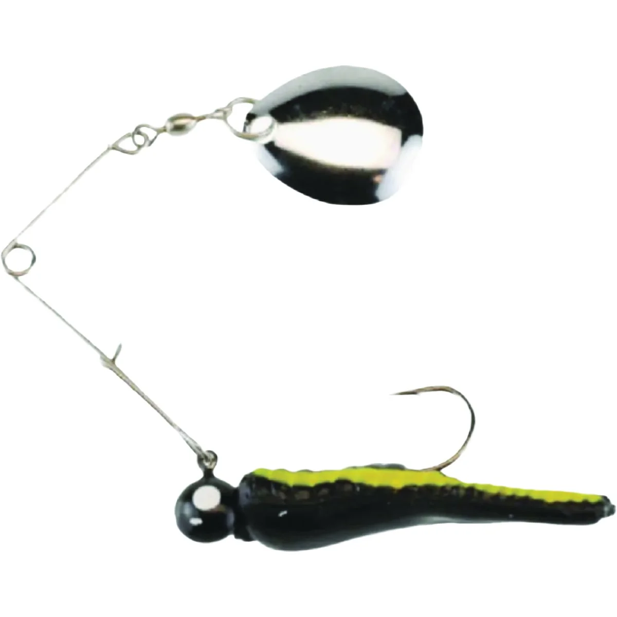 Stylish Johnson Beetle Spin 2 In. Nickel Blade Black Yellow Stripe Lure 2-Pack Practical
