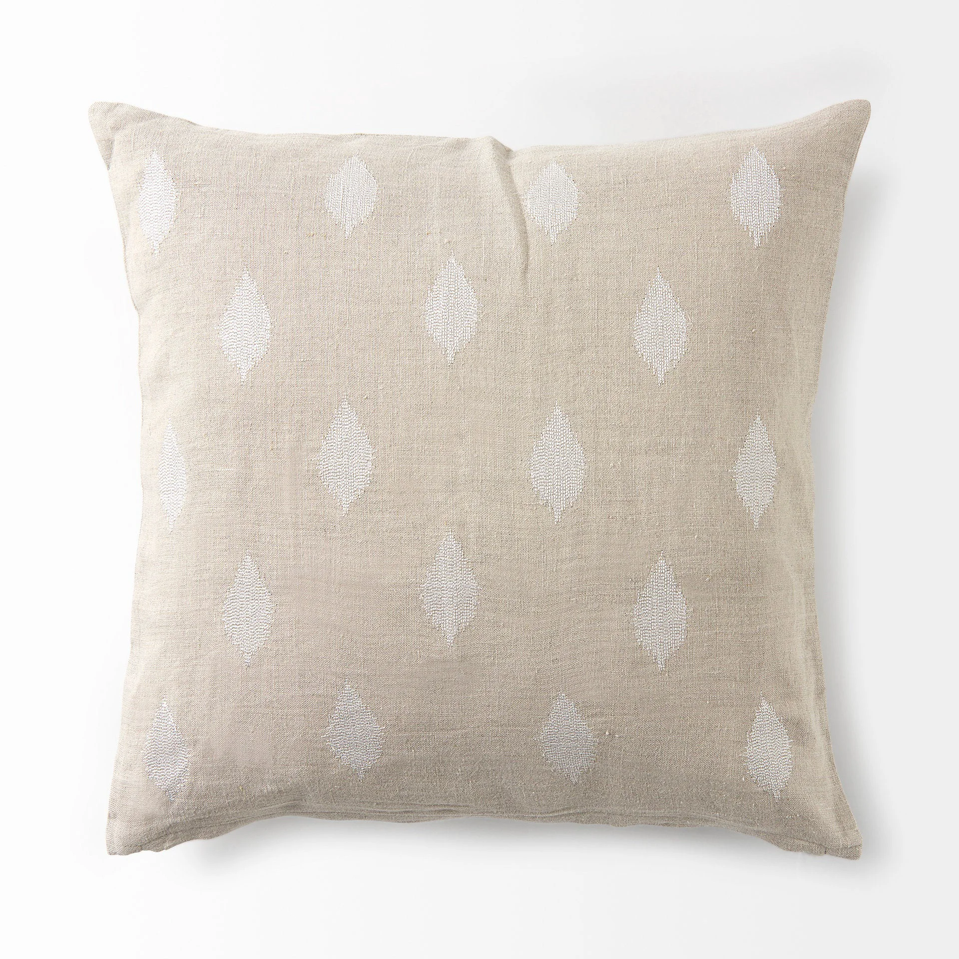 Professional Enya Beige and Cream Fabric Patterned Decorative Pillow Cover Genuine