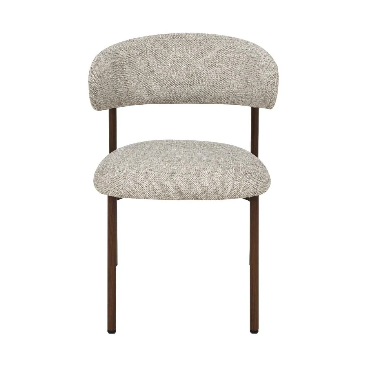 Fashionable Malin Upholstered Dining Chair with Walnut Metal Legs Durable