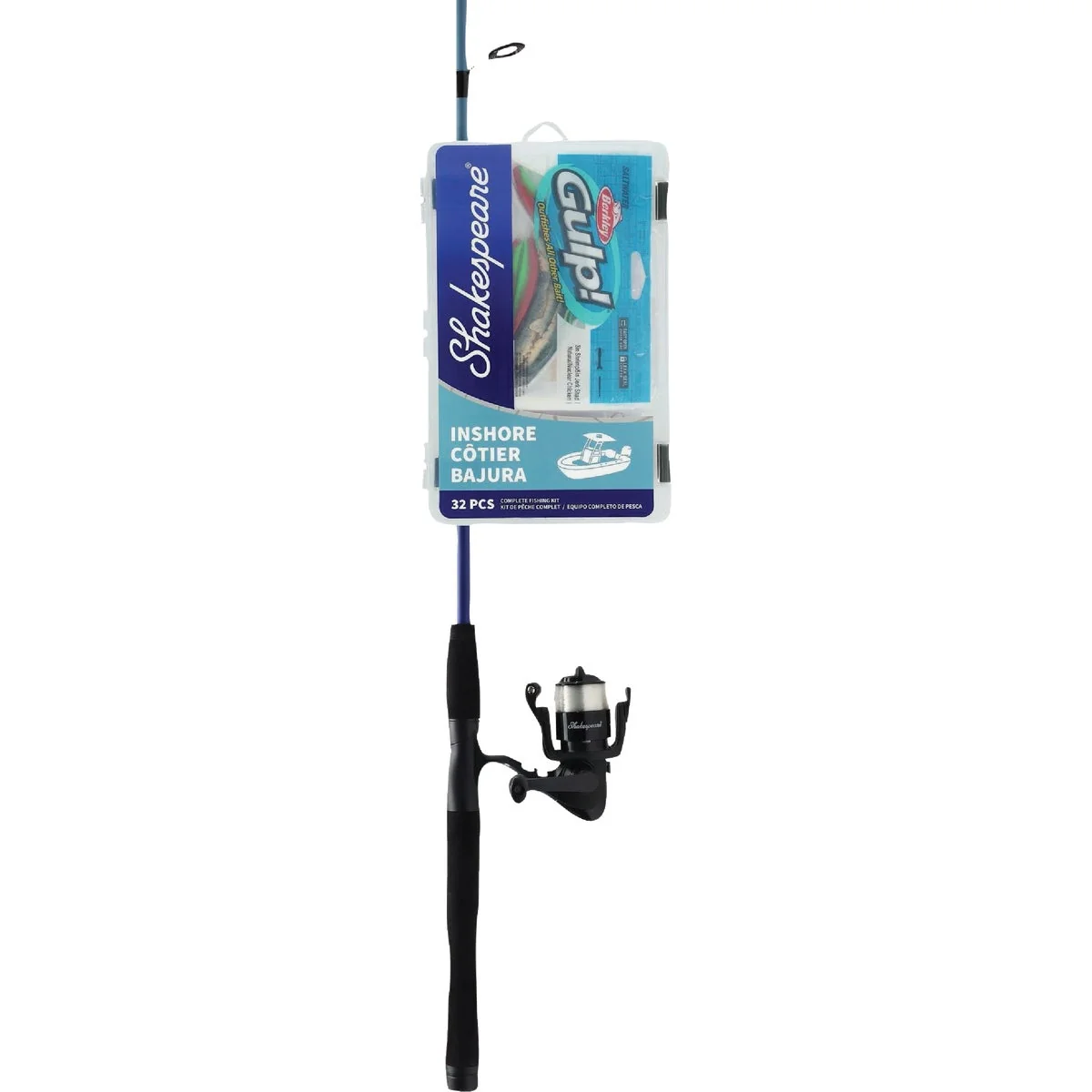 Solid Shakespeare Catch More Fish Inshore Spinning Combo Fishing Rod Reel Durable