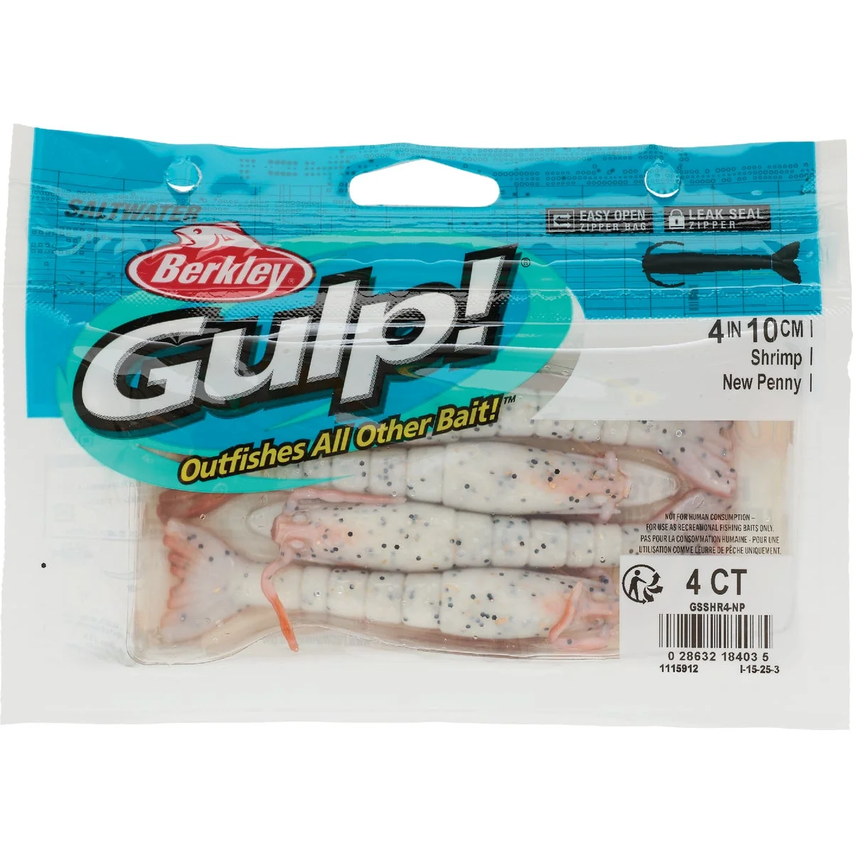 User-Friendly Berkley Gulp New Penny Saltwater Shrimp Fishing Lure Recyclable