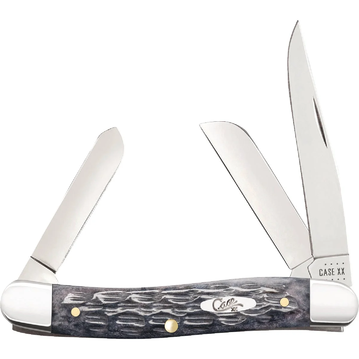 Stylish Case Stockman 2.57 In. Pocket Worn Crandall Jig Gray Bone Medium Pocket Knife Solid