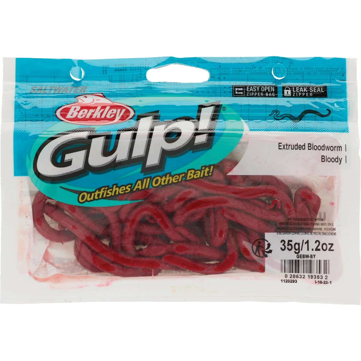 Superior Berkley Gulp Bloody Saltwater Extruded Bloodworm Fishing Lure Verified