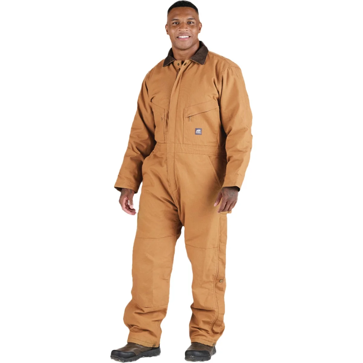 Artisan Berne Men's Medium Brown Heritage Insulated Duck Coverall Short Crafted
