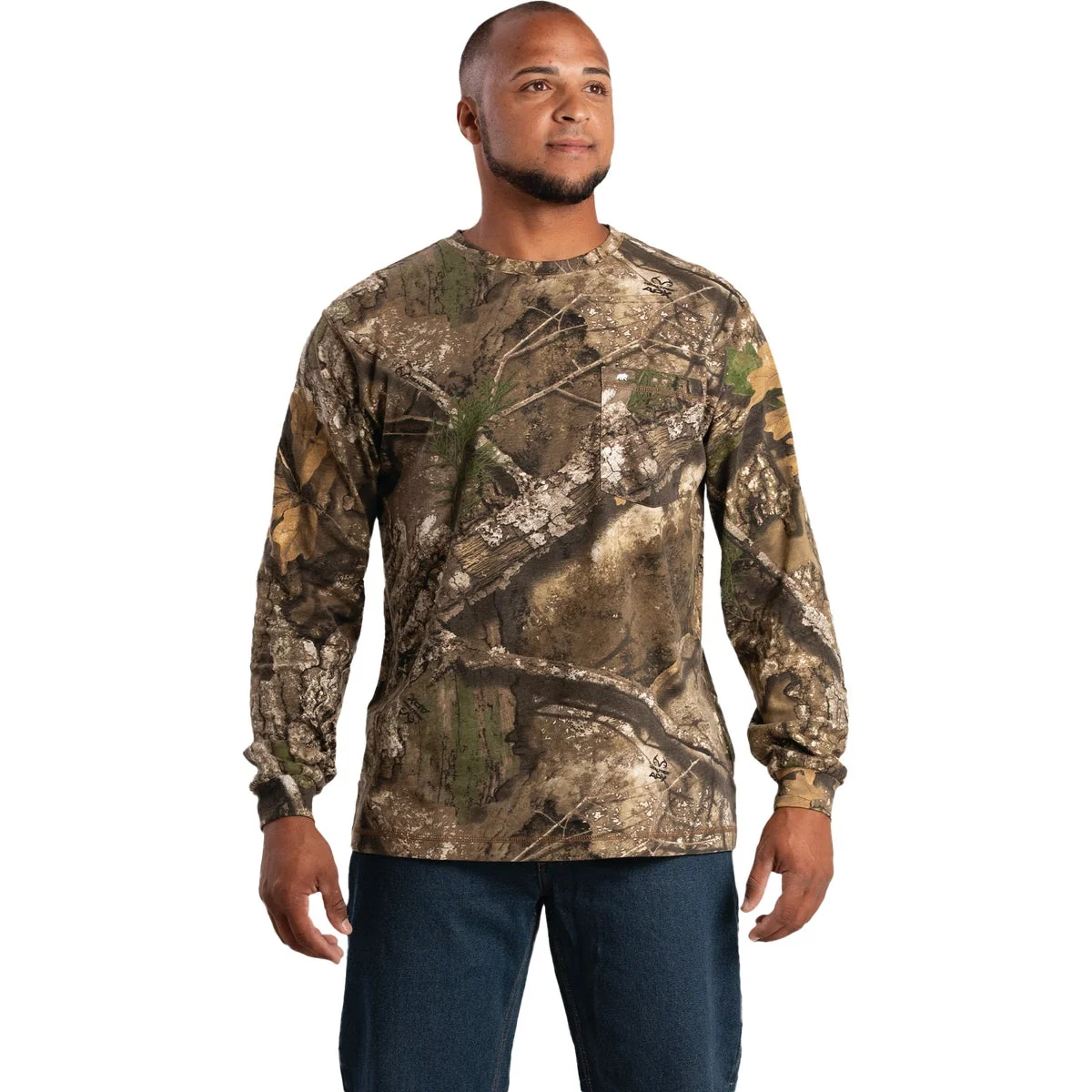 Durable Berne Men's XL tree Long Sleeve Pocket Performance T-Shirt Secure