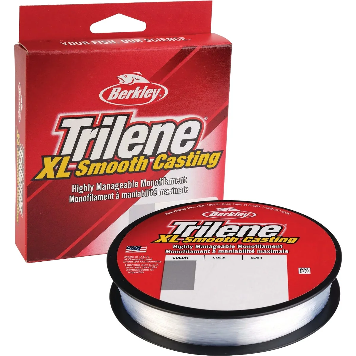 Superior Berkley Trilene XL 8 Lb. 330 Yd. Clear Monofilament Fishing Line High-Performance