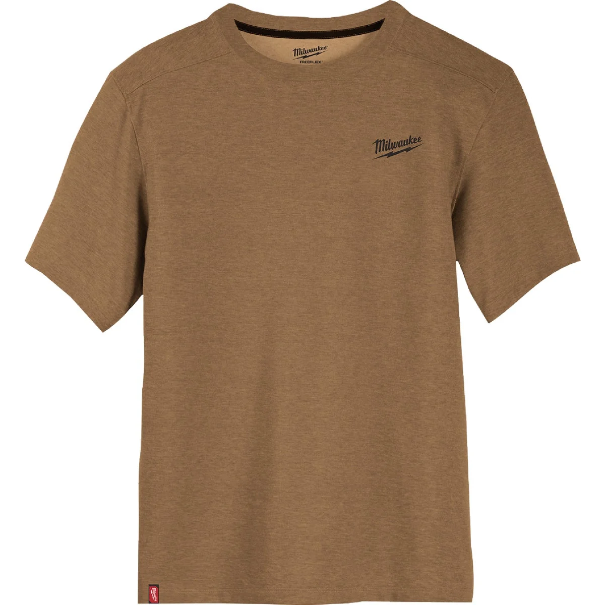 Healthy Milwaukee FLEX Men's XL Brown Short Sleeve Hybrid Work T-Shirt Fine