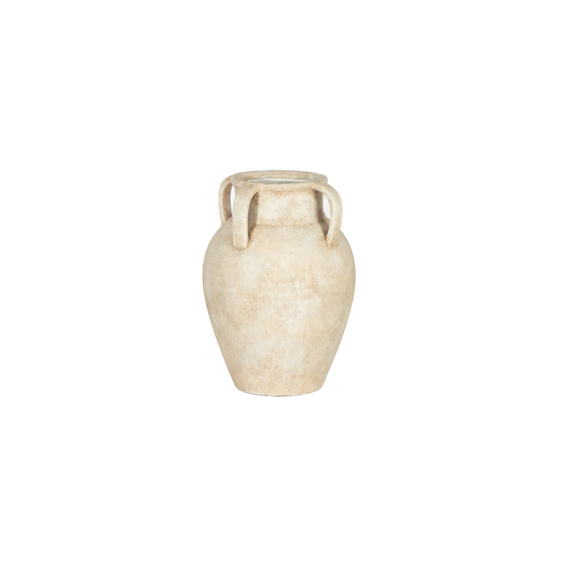Carefully Designed Rustic Terracotta Vase Three Handles Excellent