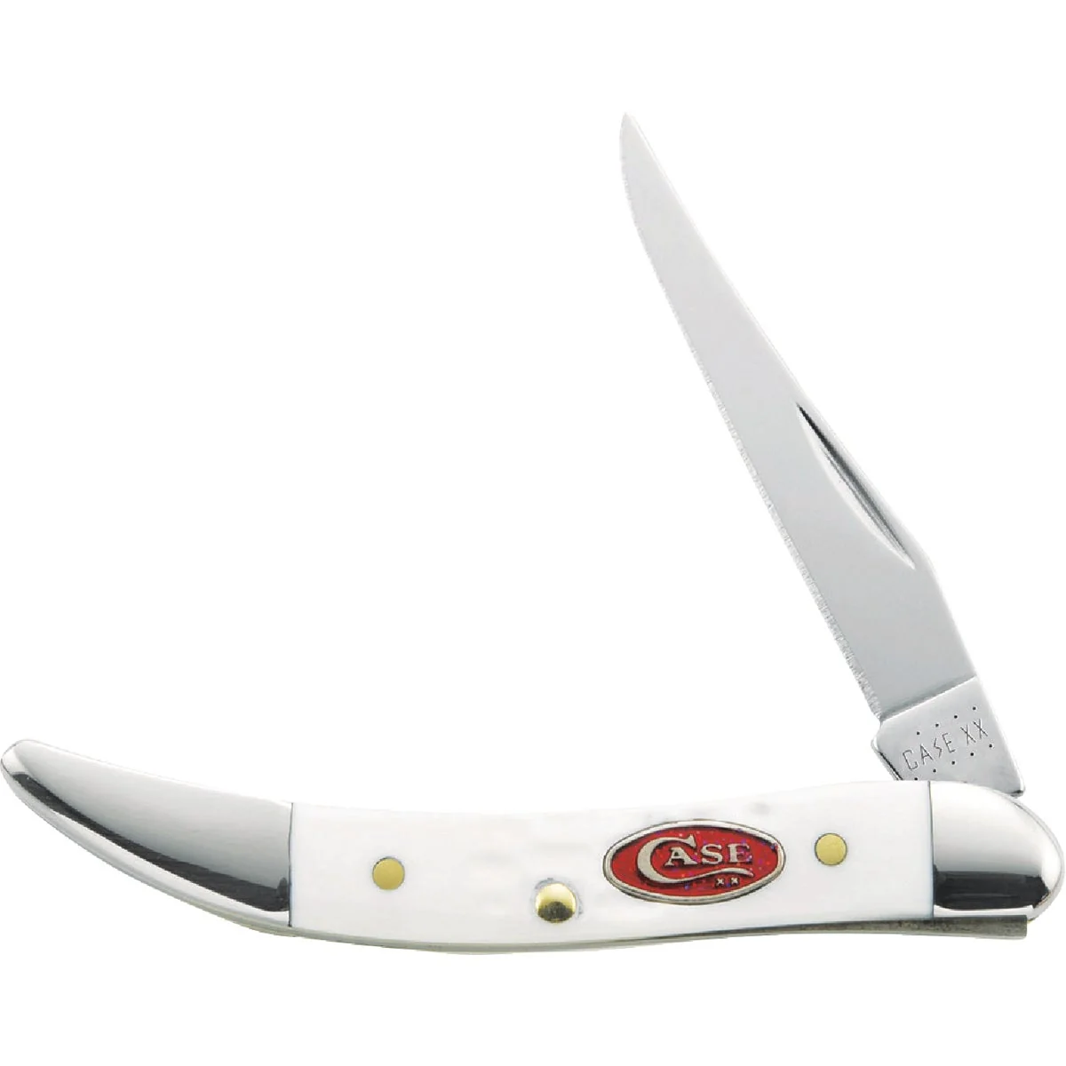 Advanced Case SparXX 2.25 In. Standard Jig White Synthetic Small Texas Toothpick Pocket Knife First-Class