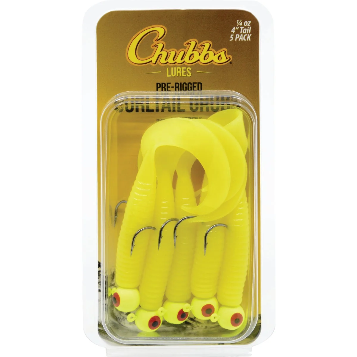 Contemporary Chubbs 3 In. Yellow Curltail Grub 5-Pack Minimalist