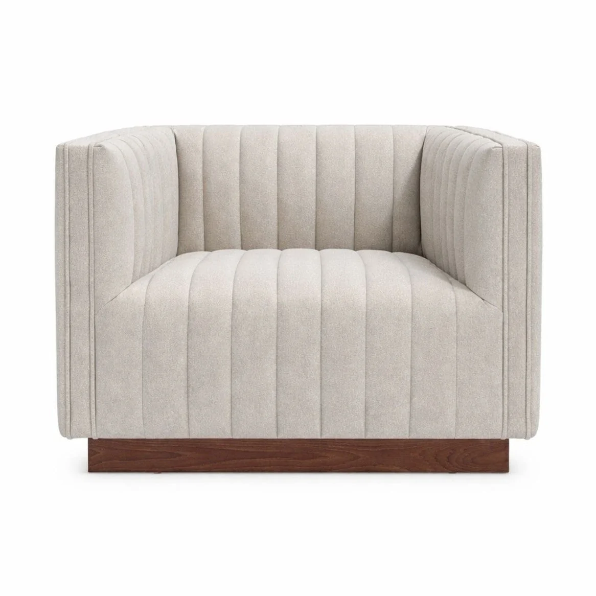 Clean Fest Premium Velvet Chair w Wooden Base - Mocha Mist Enhanced