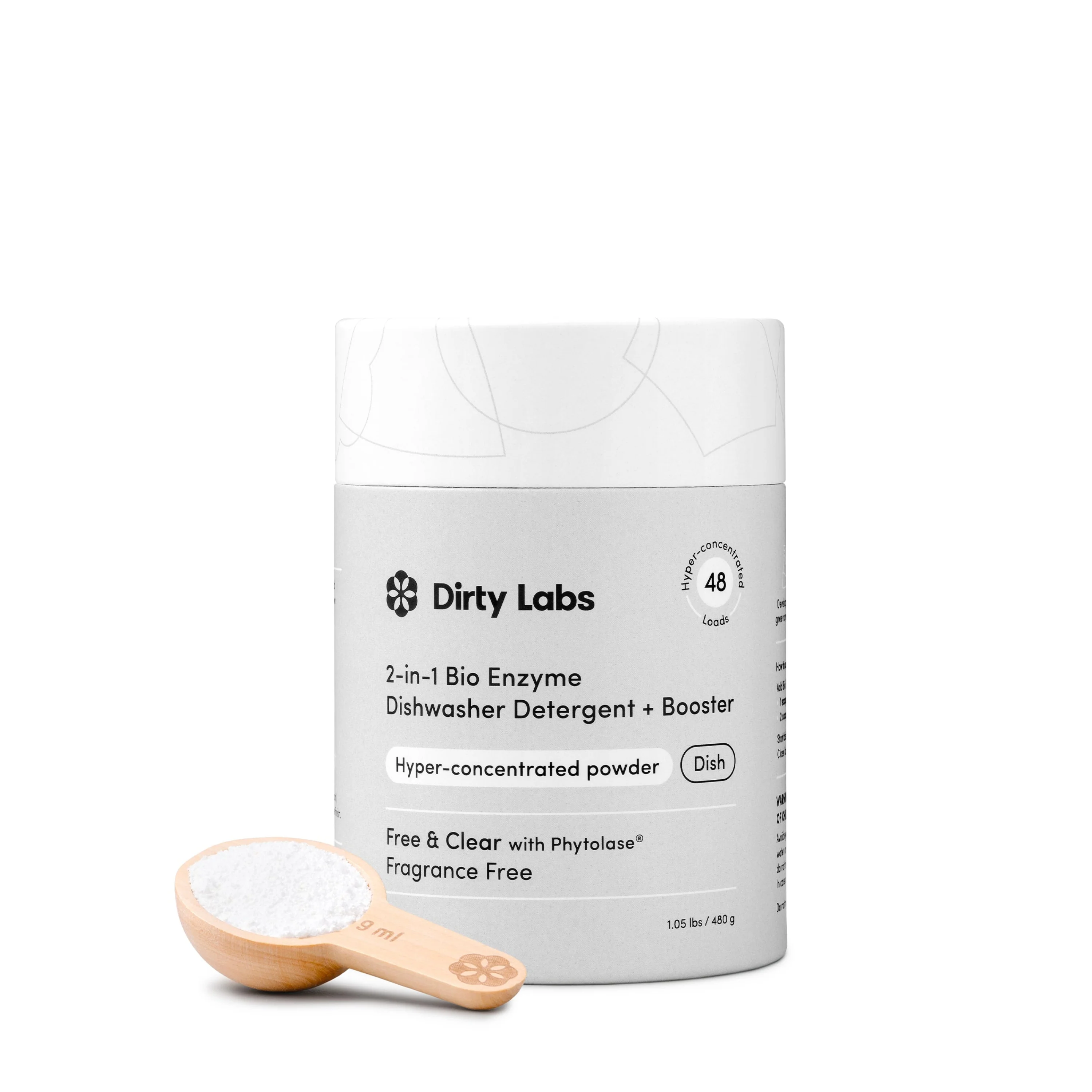 Premium Dirty Labs 2-in-1 Bio Enzyme Dishwasher Detergent Booster Original Design