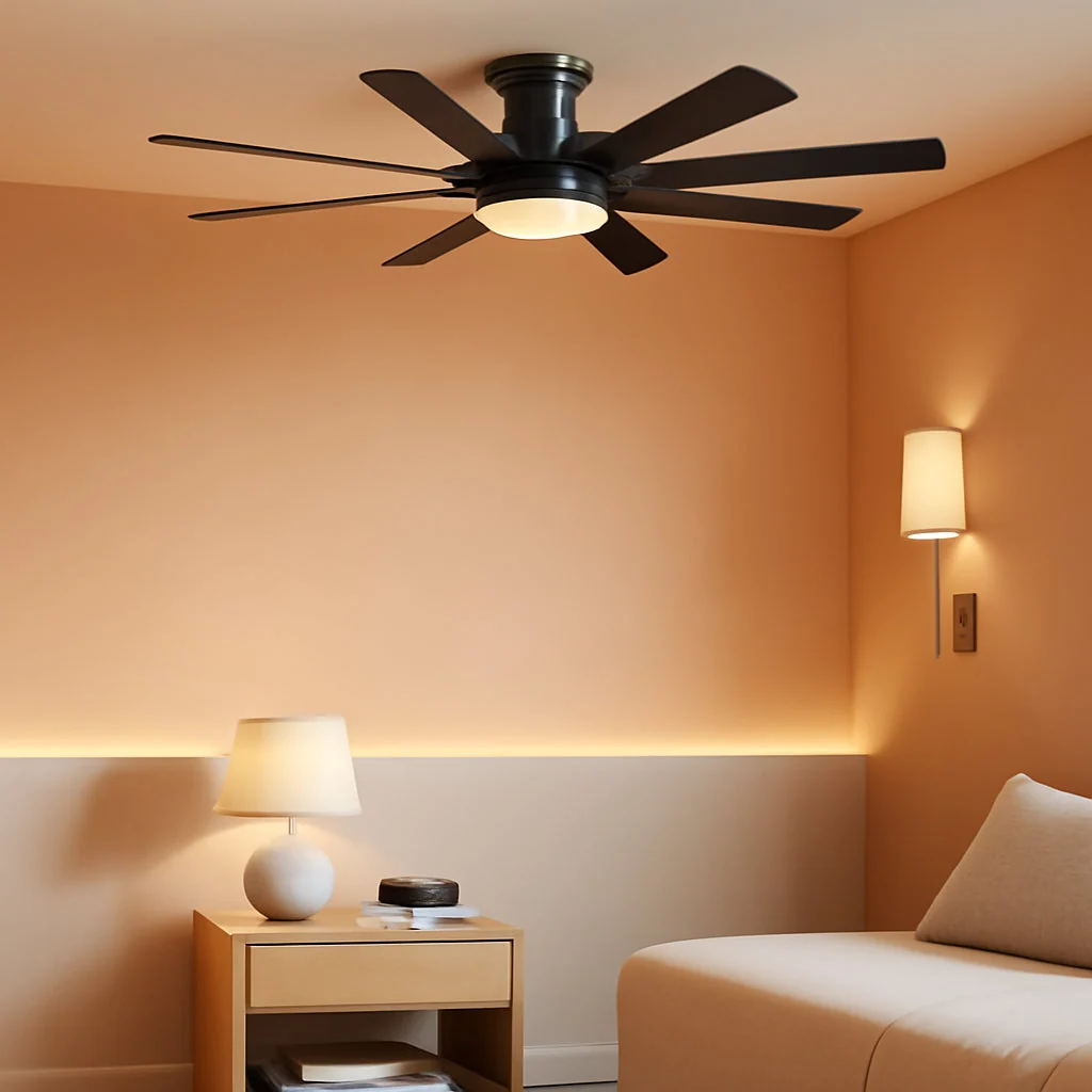 Reusable 60Inch Black Industrial Grade Ceiling Fan With Lights Effective