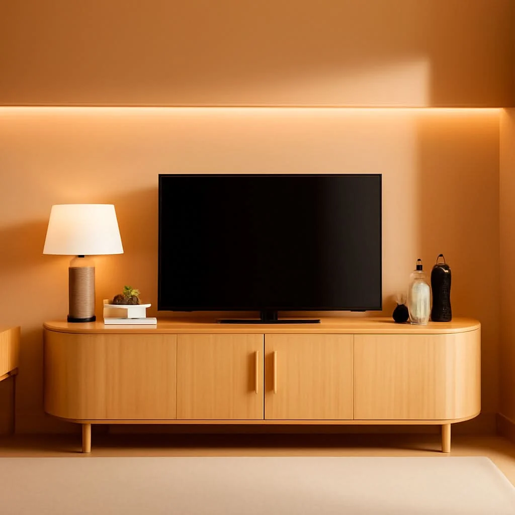Next-Generation Oak Seventy Inch Entertainment Center With Adjustable Shelves High-Grade