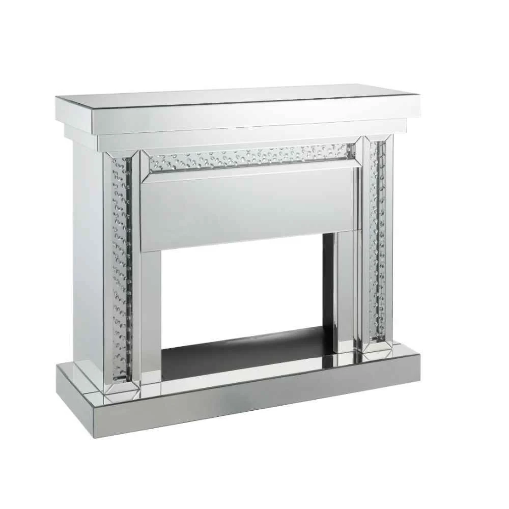 Organic Nysa - 42 Fireplace - Mirrored Faux Crystals Specialty