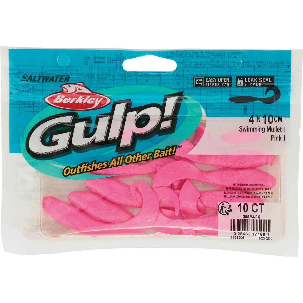 Green Berkley Gulp Pink Saltwater Swimming Mullet Fishing Lure Modern