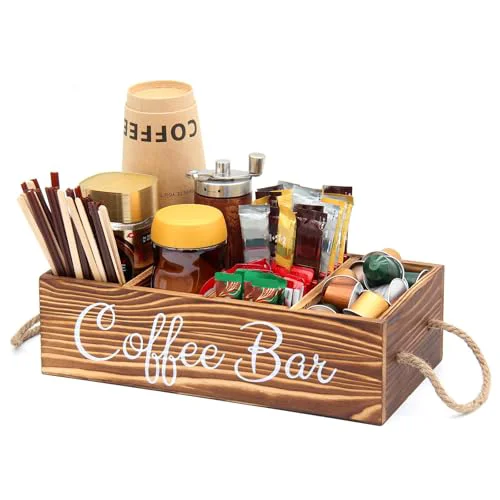 High-End Coffee Station Organizer for Countertop Bar Accessories Authentic