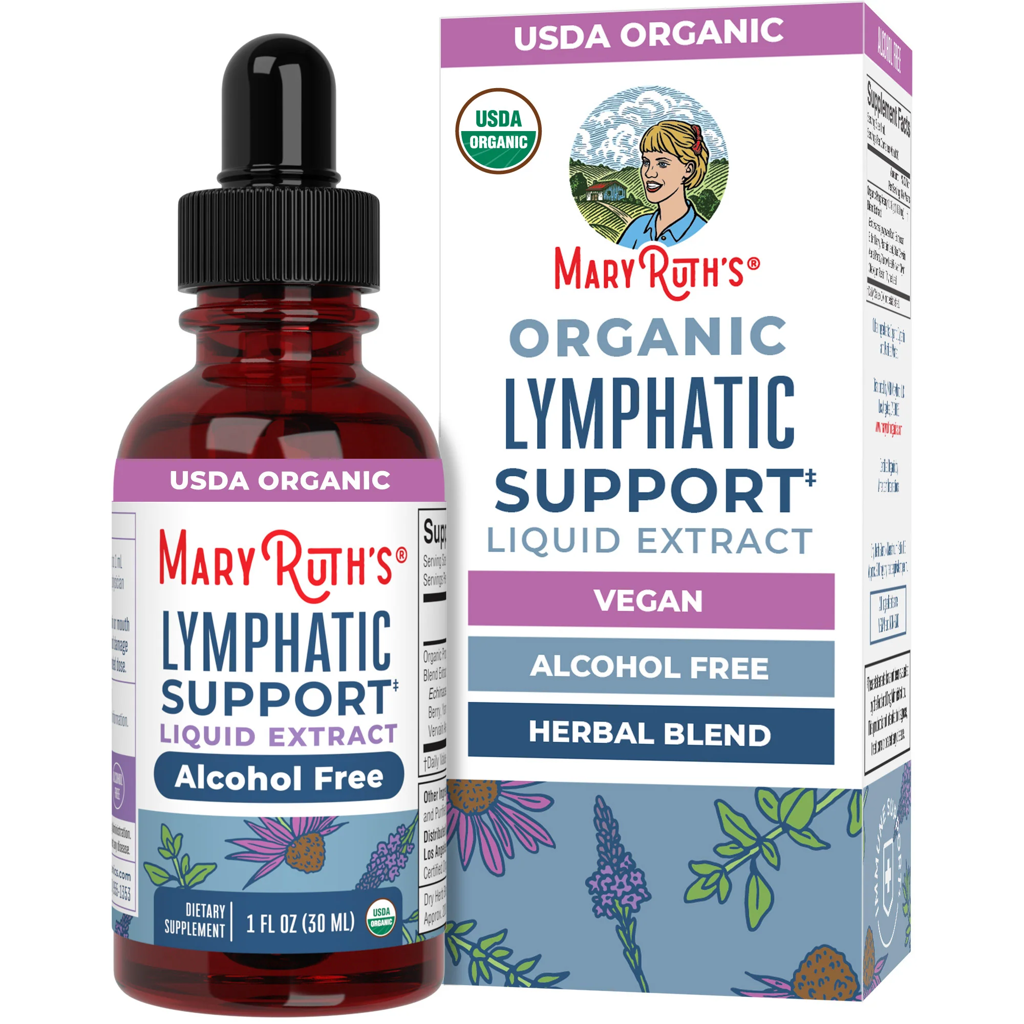 First-Class MaryRuth's Organic Lymphatic Support Herbal Blend Liquid Drops Refined