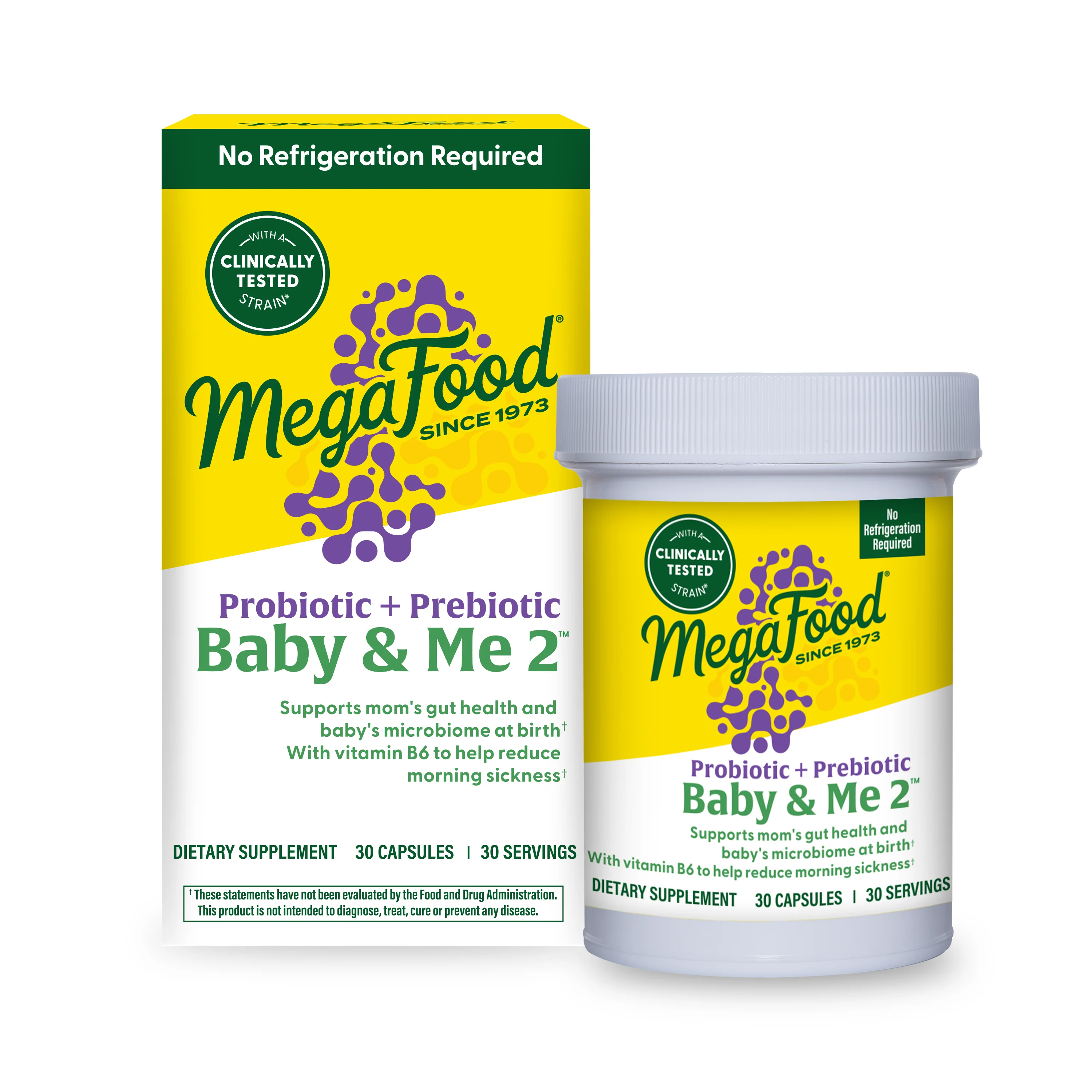 Healthy MegaFood Baby Me 2 - Prenatal Probiotic Plus Prebiotic Verified