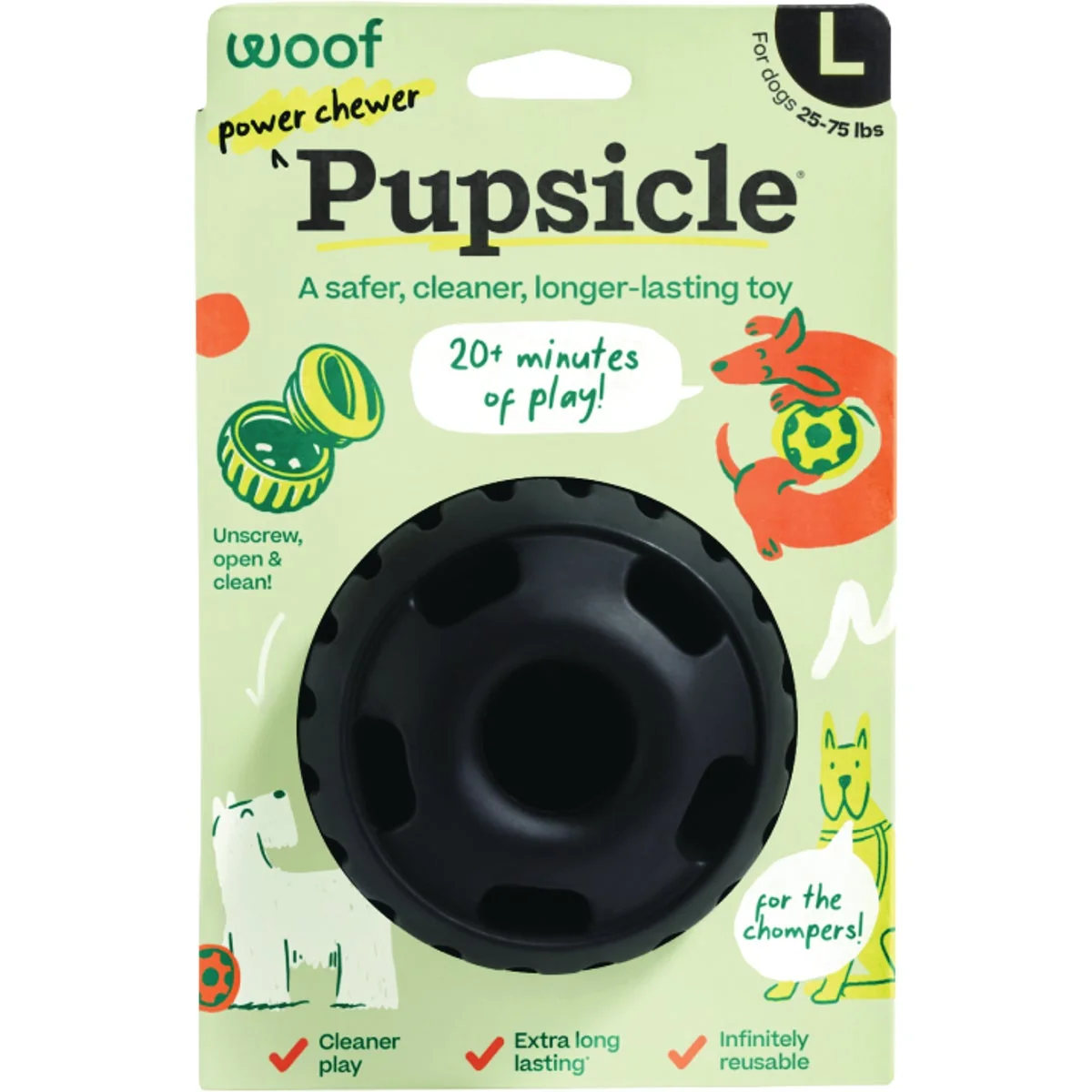 Reusable Woof Pupsicle Power Chewer Large Dog Toy Original