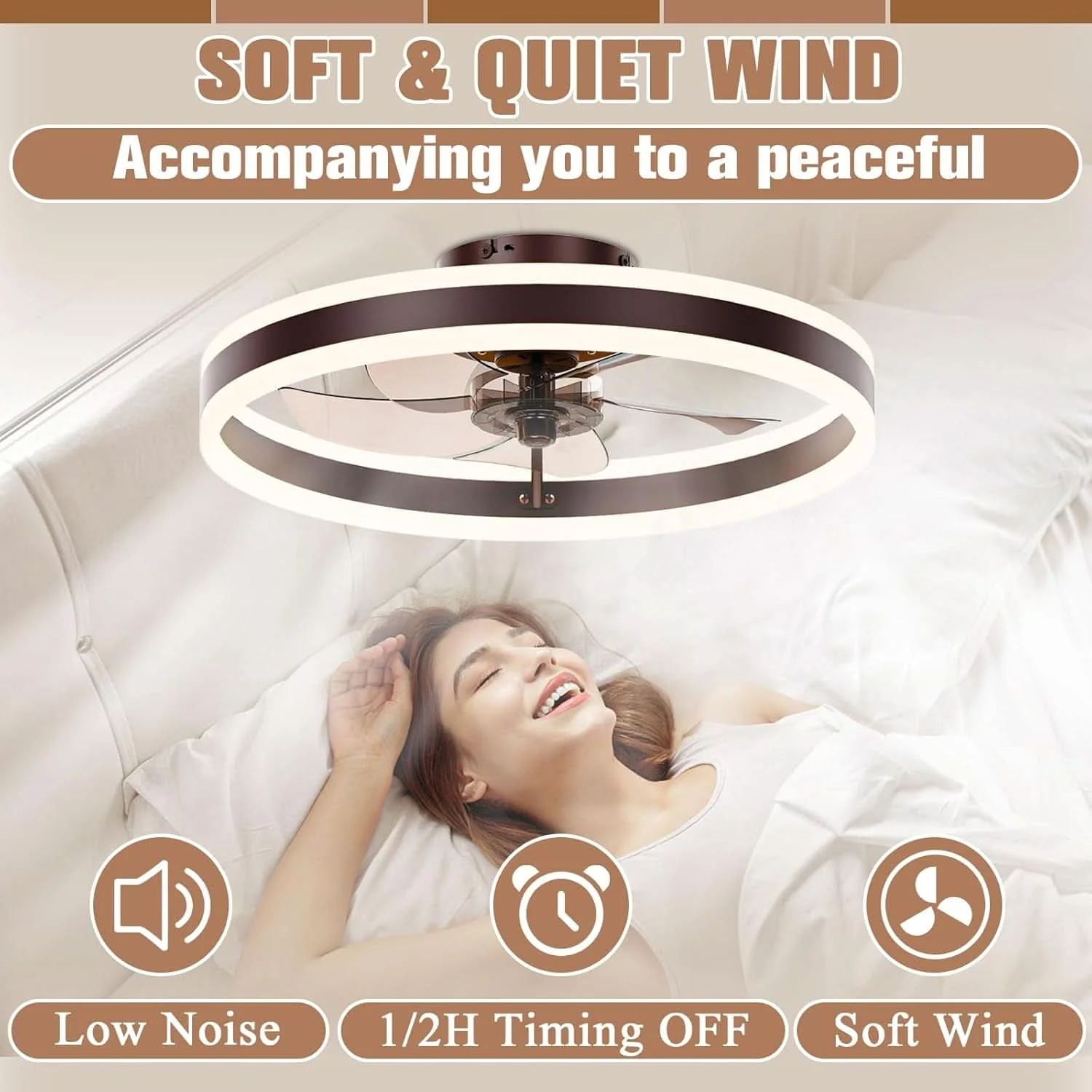 Clean 19.7 Inch Low Profile Ceiling Fan With Light Remote Classic