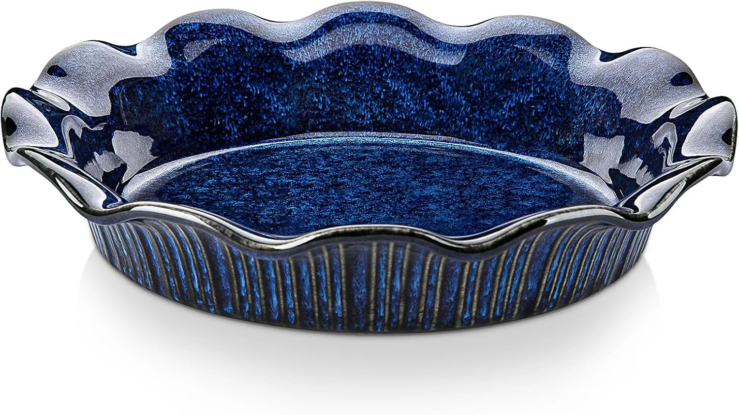 Fine Crafted vancasso Stern Ceramic Pie Pan for Baking 9 inch Pie Plates for Apple Pie and Quiche Deep Pie Dish Large Pot Pies Breathable