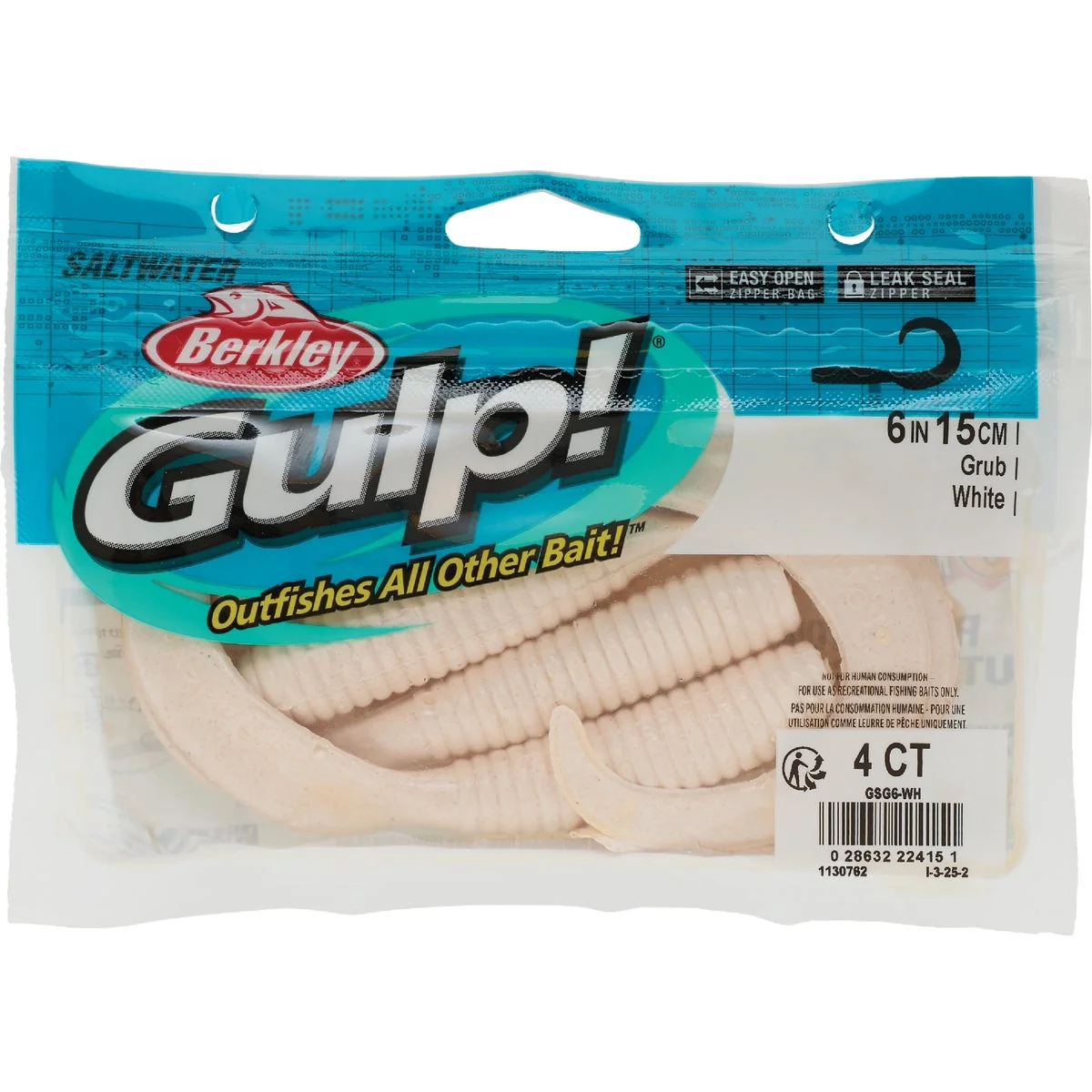 Healthy Berkley Gulp White Saltwater Grub Fishing Lure Innovative